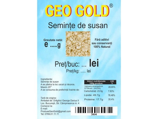 GEO GOLD - Seminte de susan 200g